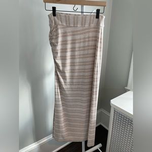 Althleta Maxi Skirt with ruched side and sexy slit.